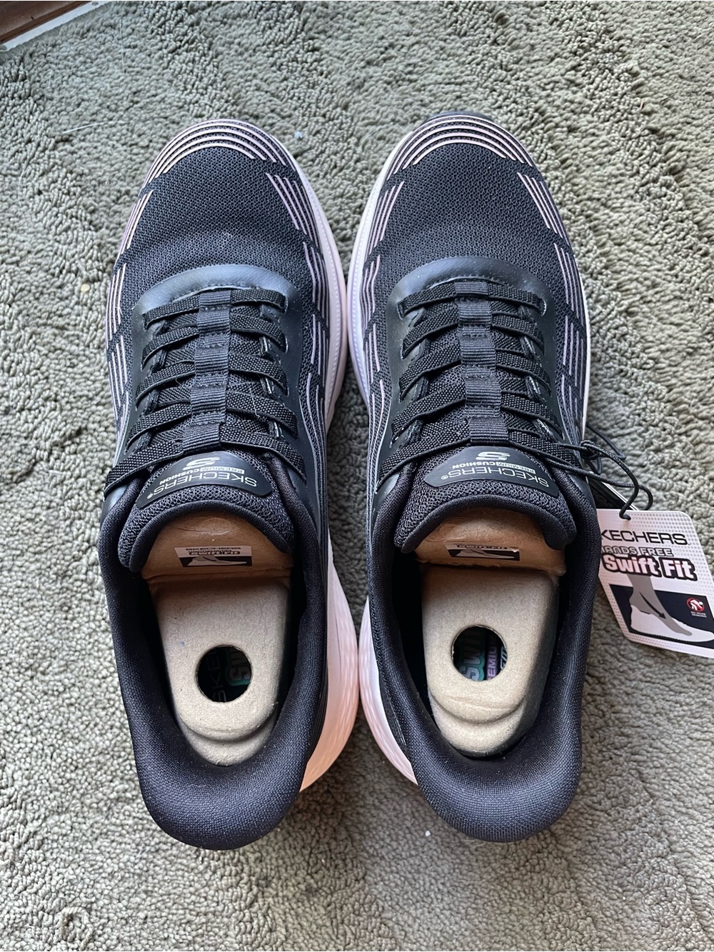 Skechers HANDS FREE Sz 8.5 Black & Lavender Athletic Walking Sneakers - Picture 5 of 7